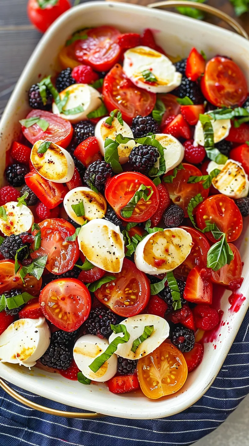 4th of July Salad – The Berry Caprese Salad