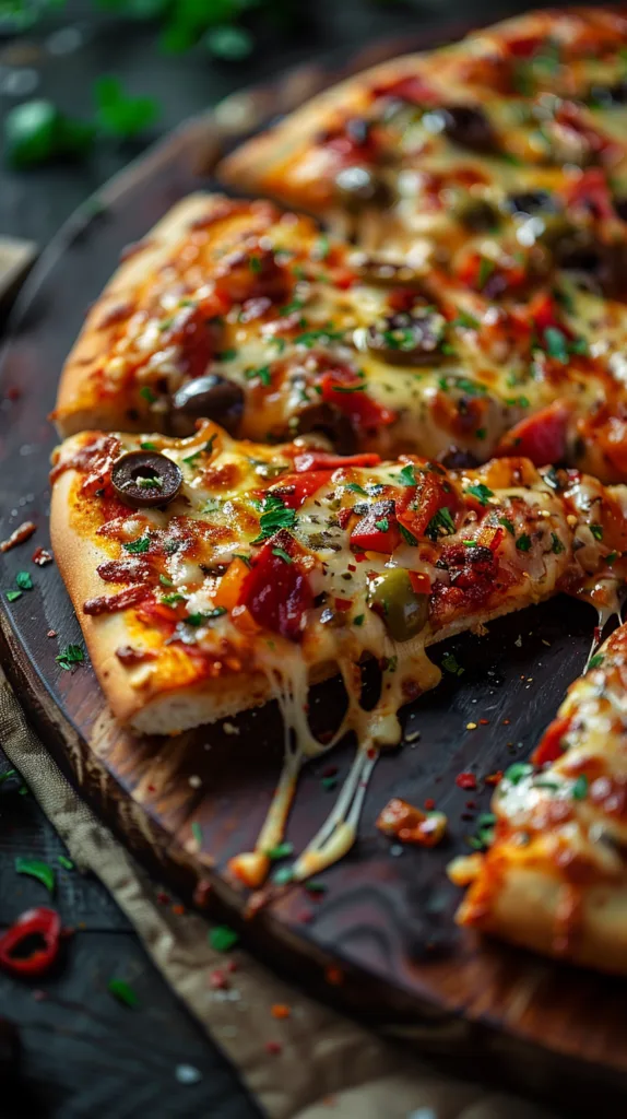 Cheesy! Veggie Supreme Pizza w/ Olives
