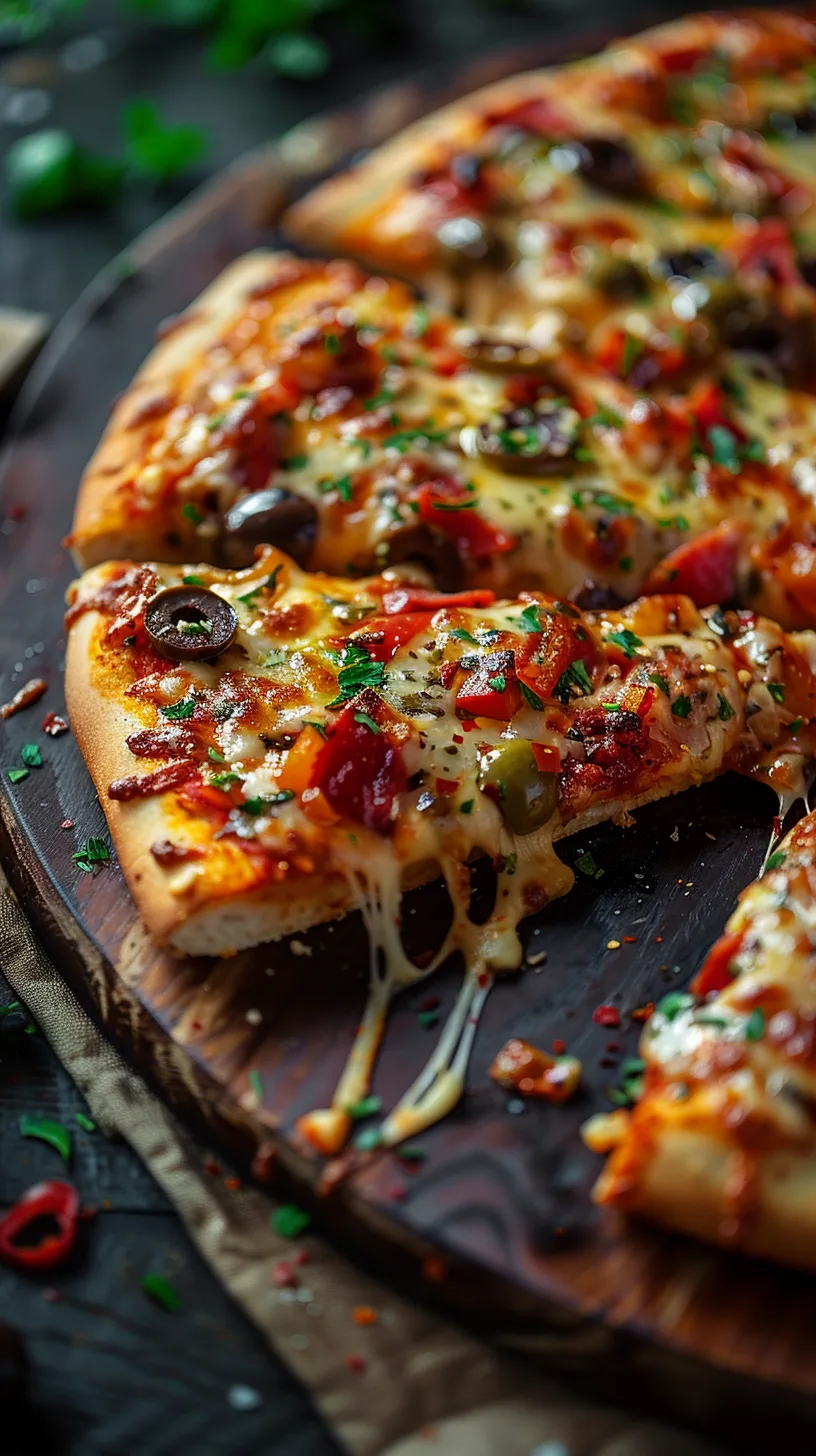Cheesy! Veggie Supreme Pizza w/ Olives