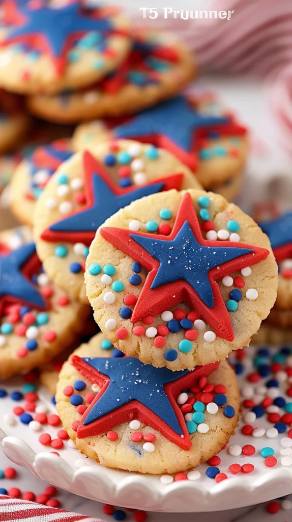 Stars and Stripes Sugar Cookies for the 4th of July