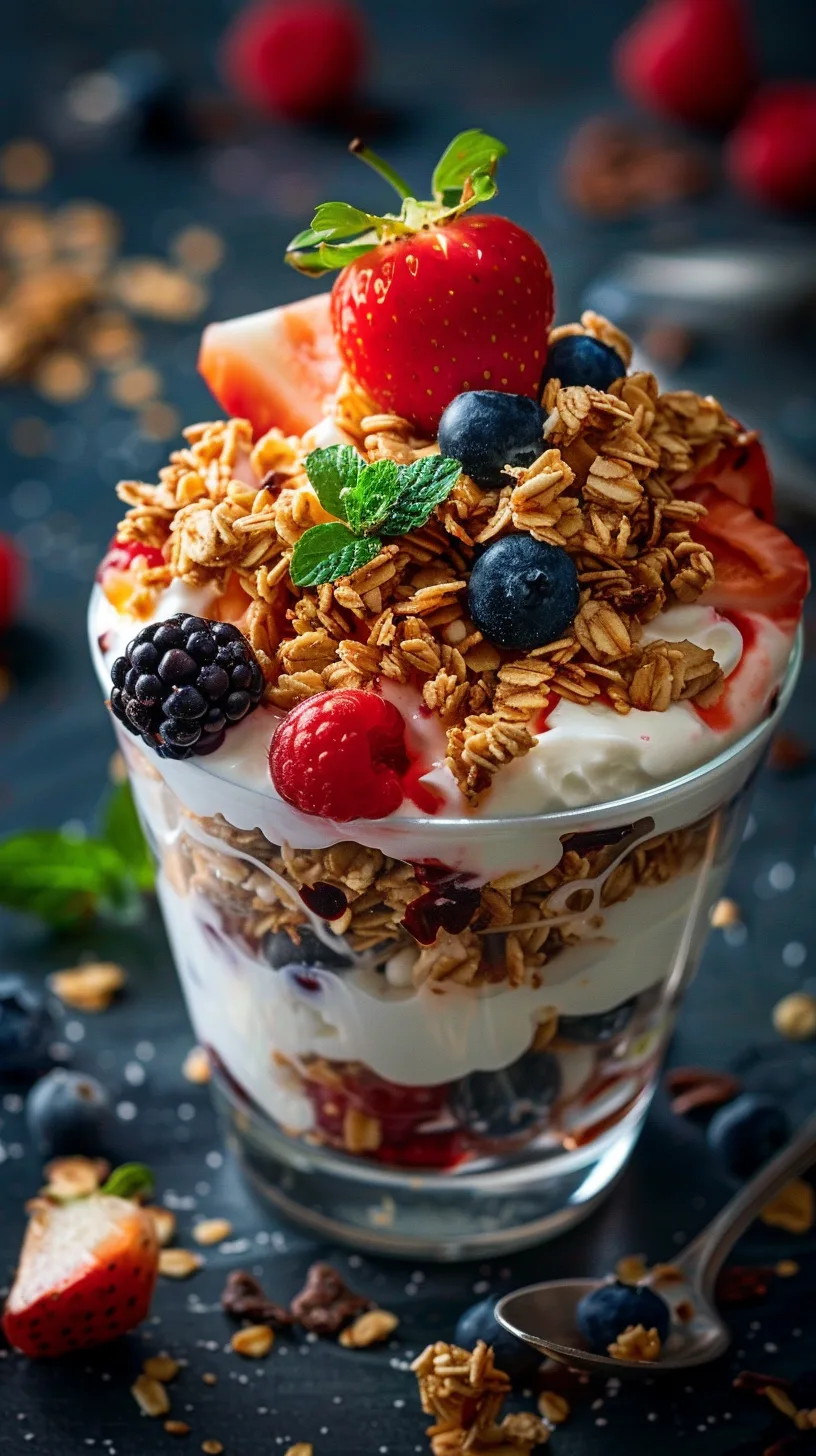 Summer Berry Parfait with Yogurt and Granola