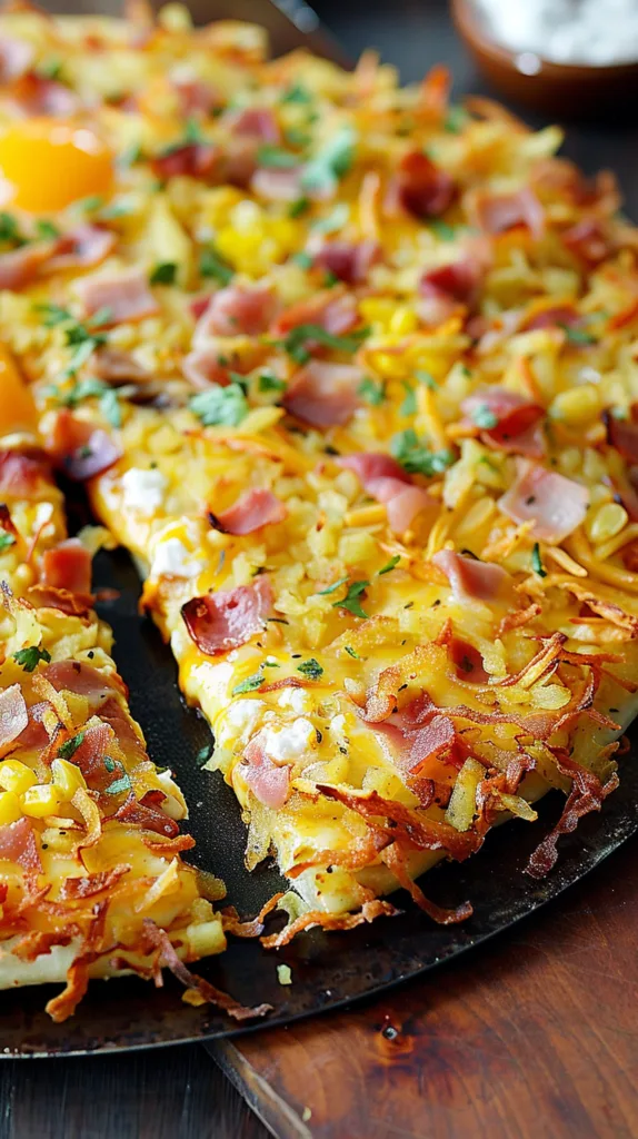 Breakfast Pizza with Hash Brown Crust Recipe