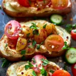 Baked Potato Toasts with Hummus: A Healthy Plant-Based Meal