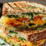 Cheesy Meal Prep Veggie Breakfast Sandwiches (5-Minute Prep)