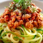 Quick and Easy Turkey Bolognese with Zucchini Pasta