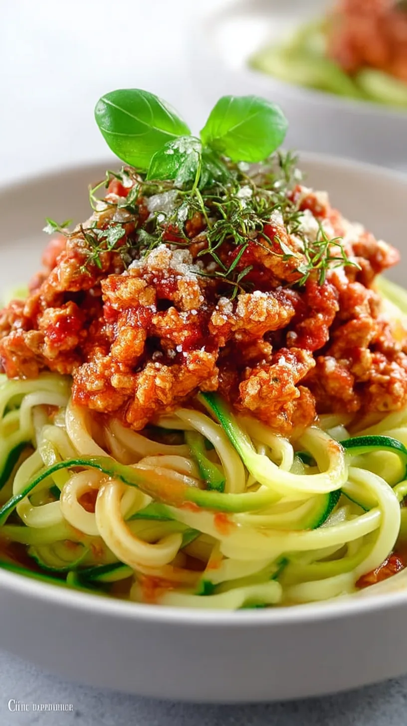 Quick and Easy Turkey Bolognese with Zucchini Pasta