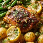 Sheet Pan Lemony Chicken With Potatoes and Green Beans