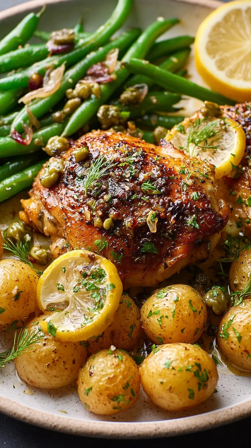 Sheet Pan Lemony Chicken With Potatoes and Green Beans