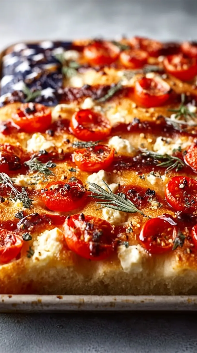 Flag Focaccia Recipe: A Patriotic Herb and Vegetable Bread