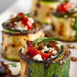 Grilled Zucchini Rolls with Goat Cheese Recipe