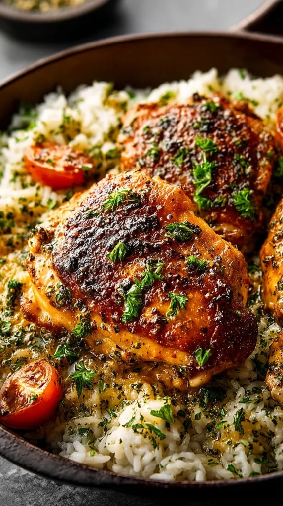 Garlic Butter Chicken and Rice Recipe