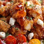 Hot Honey Chicken Salad Recipe with Feta Dressing
