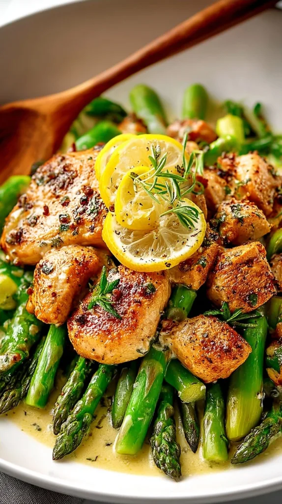 Lemon Pepper Chicken and Asparagus Skillet Recipe