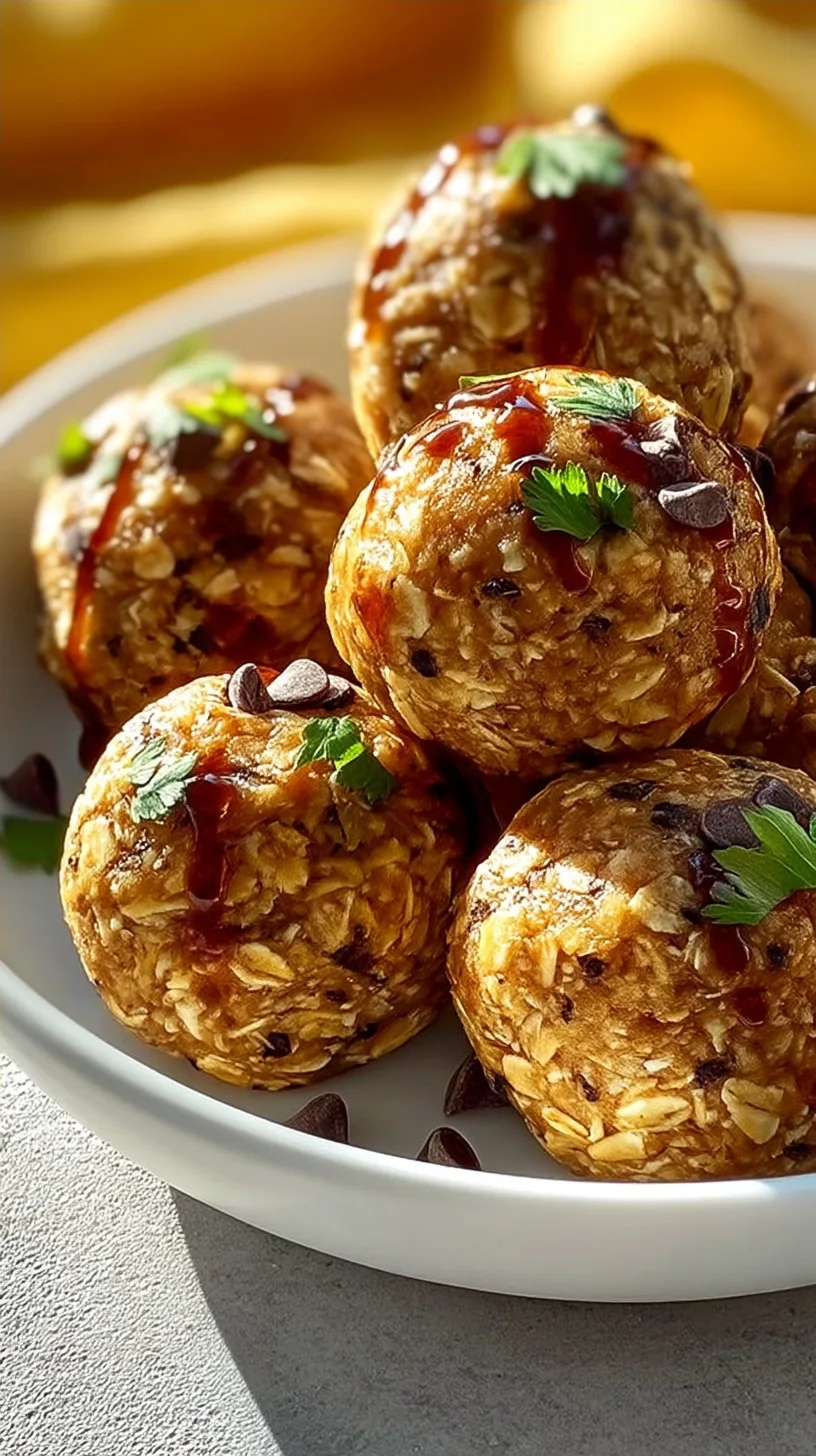 No-Bake Peanut Butter Oatmeal Energy Balls Recipe