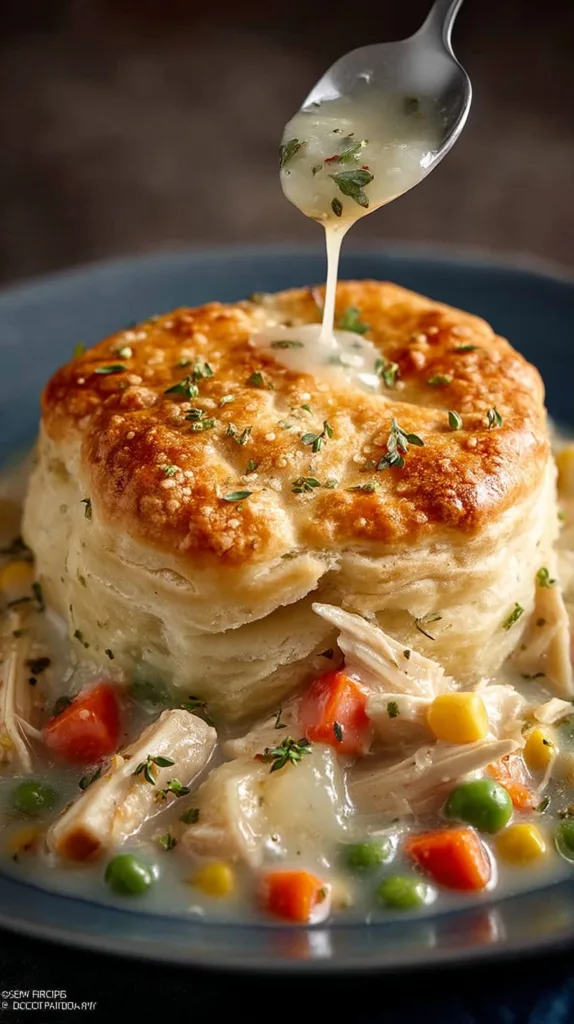 Crock Pot Chicken Pot Pie With Biscuits