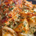 Garlic Parmesan Crockpot Chicken and Potatoes Recipe