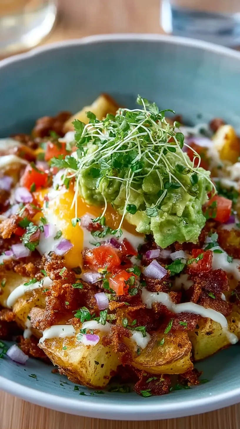 Loaded Potato Taco Bowl Recipe with Savory Ground Beef