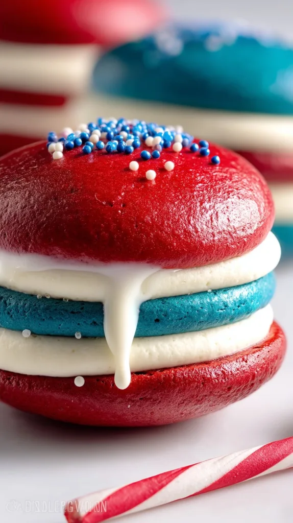 Red White and Blue Whoopie Pies