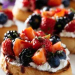4th of July Red, White, and Blue Bruschetta