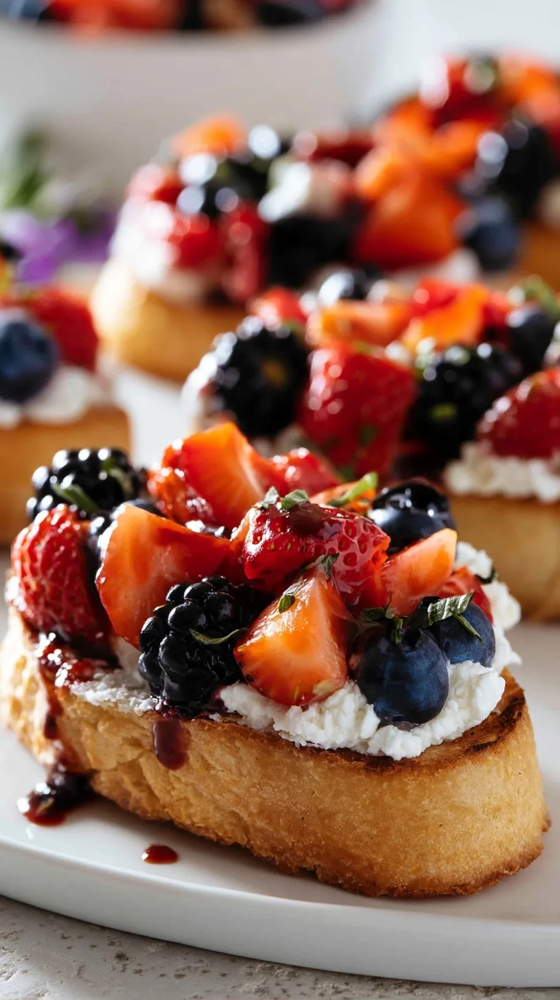 4th of July Red, White, and Blue Bruschetta