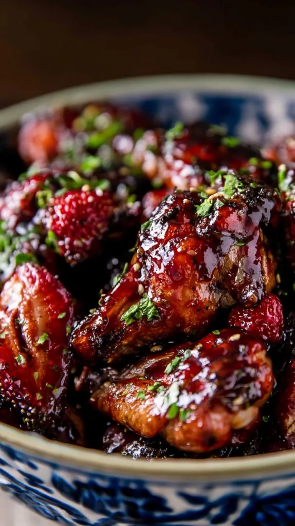 Strawberry Balsamic Baked Wings Recipe: Sweet and Savory