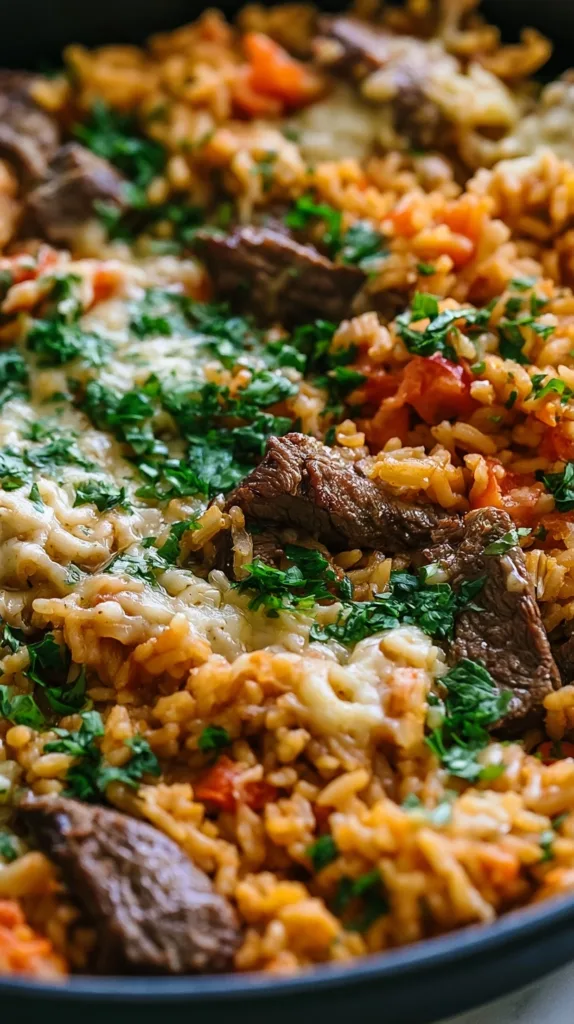 Steak Queso Rice: The Ultimate Cheesy Skillet Dinner