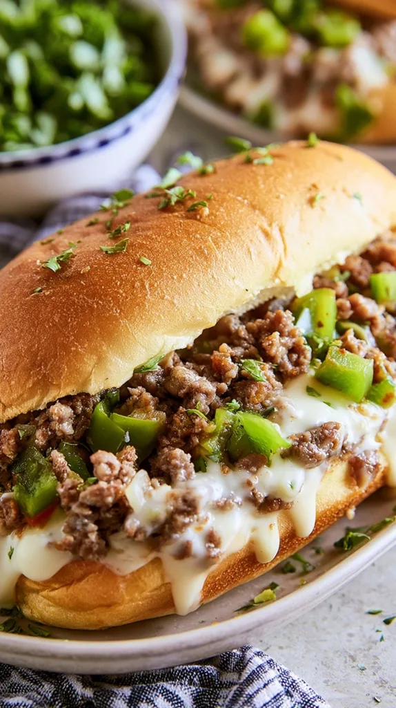 Easy Philly Cheesesteak (with Ground Beef) Recipe
