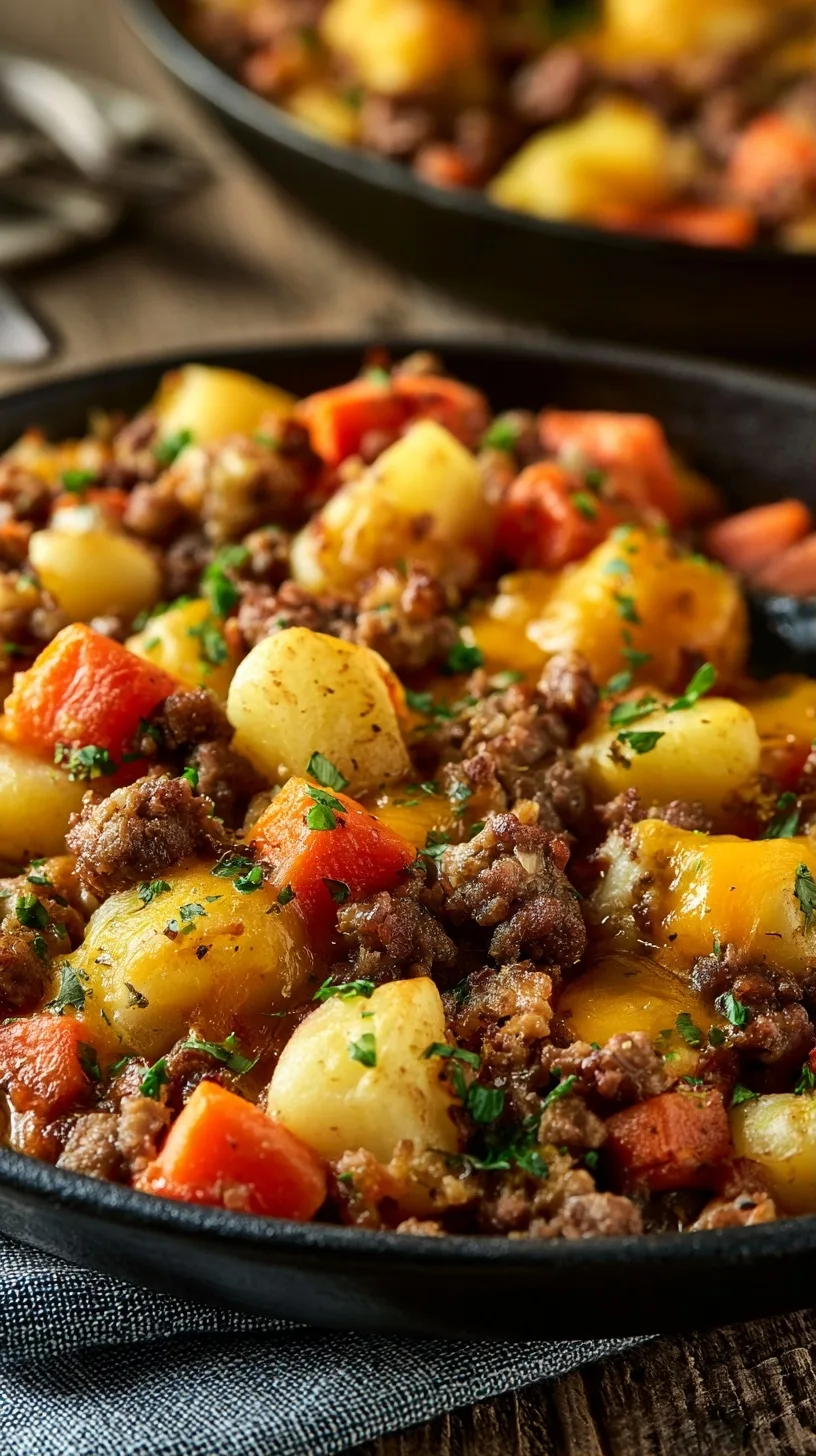 Hobo Casserole Rustic Ground Beef and Potato Bake
