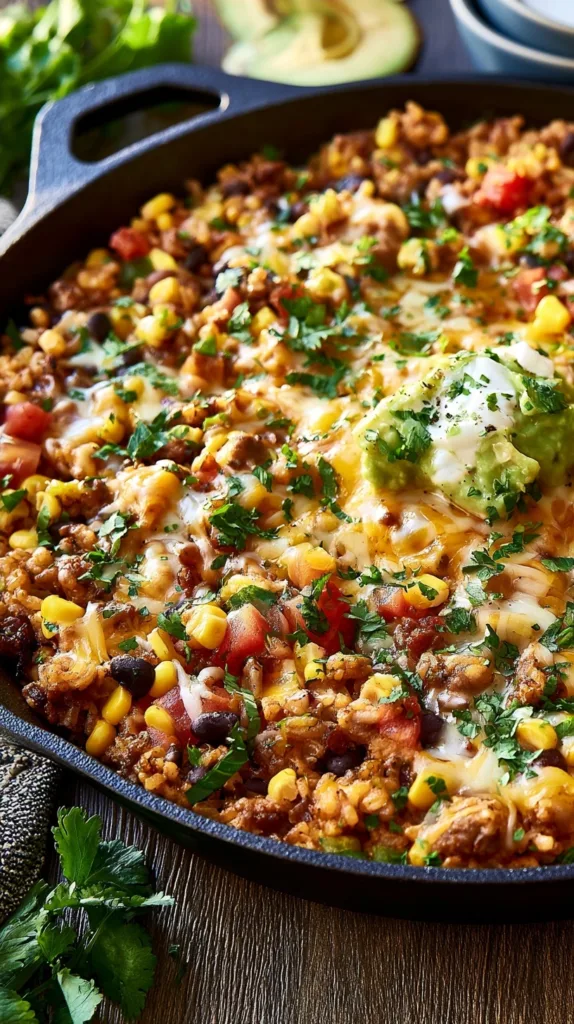 Cheesy Taco Rice Skillet: Quick One-Pan Family Dinner