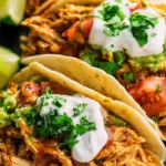 Easy Shredded Chicken Tacos with Homemade Salsa Sauce