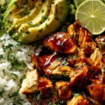 Honey Lime Chicken & Avocado Rice Bowl Recipe