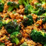 Honey Sriracha Ground Chicken and Broccoli Recipe