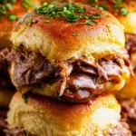 French Dip Sliders with Caramelized Onions