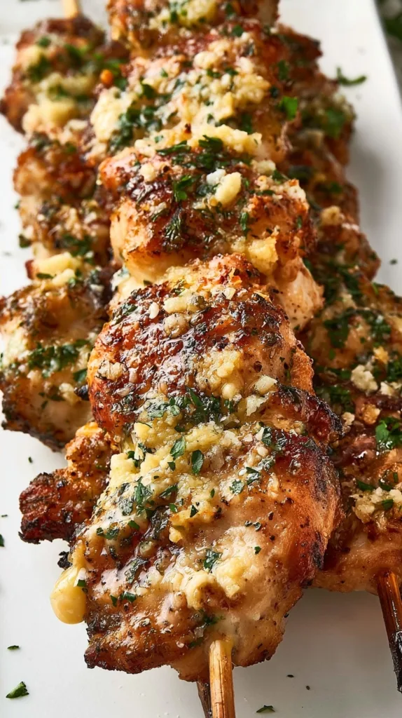Garlic Parmesan Chicken Skewers Recipe
