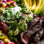 Cilantro Lime Steak Bowls with Fresh Avocado