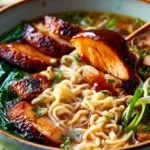 Ginger Glazed Chicken Ramen with Savory Broth
