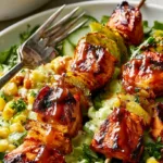 BBQ Chicken Skewer Salad with Creamy Herby Ranch