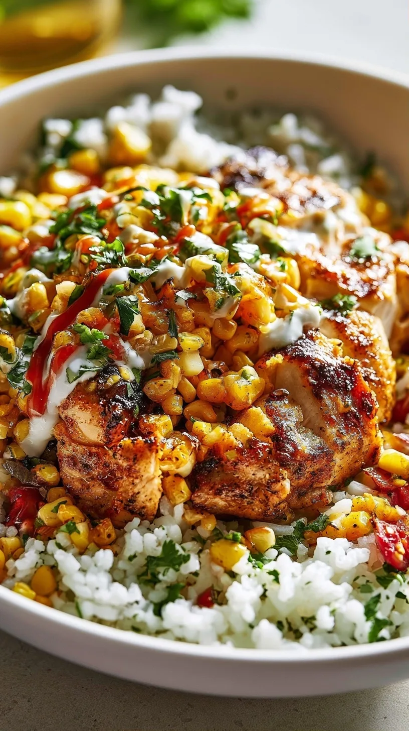 Street Corn Chicken Rice Bowl Recipe