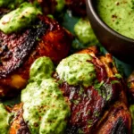 Peruvian Chicken with Green Sauce (Aji Verde)