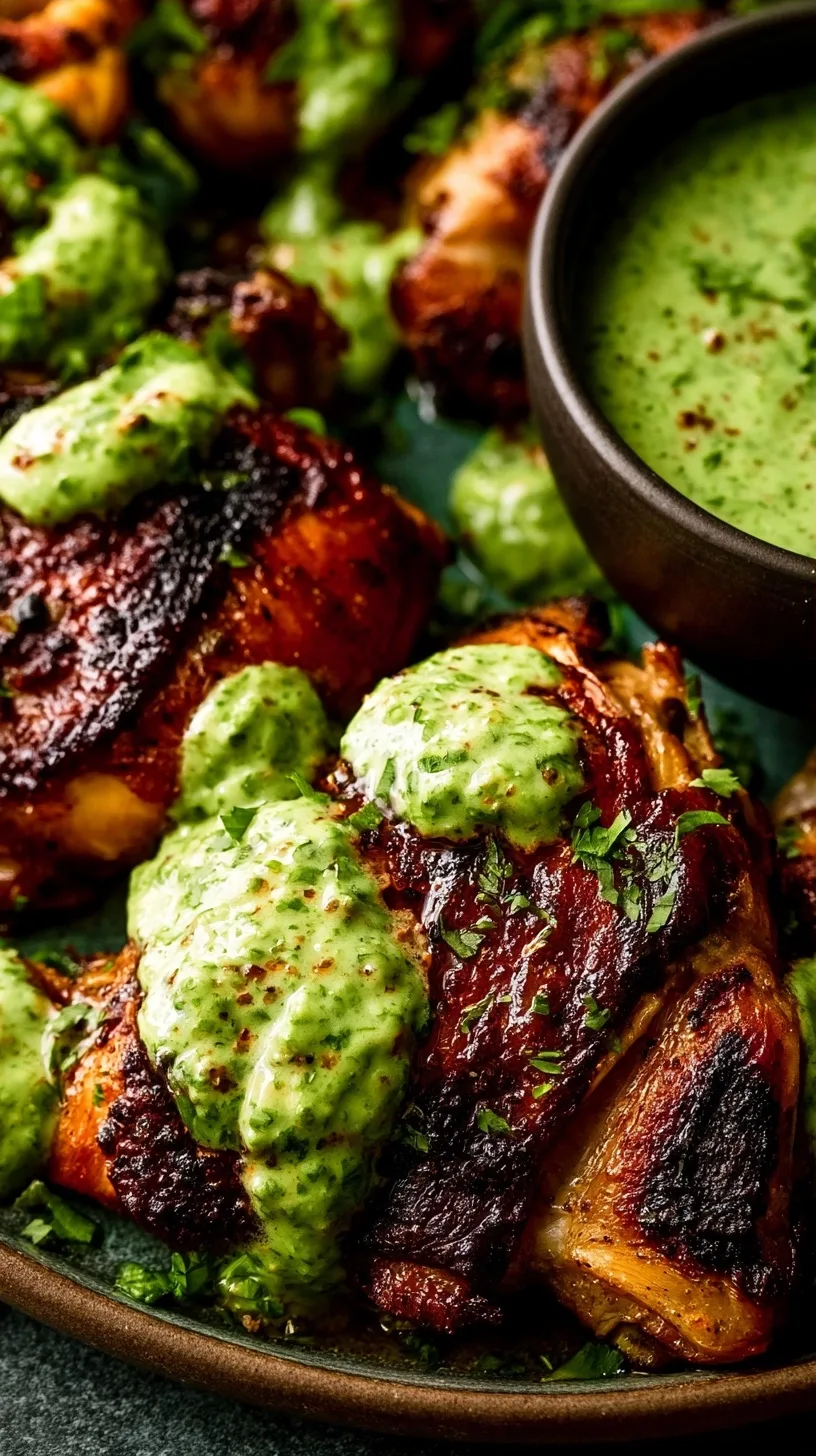 Peruvian Chicken with Green Sauce (Aji Verde)