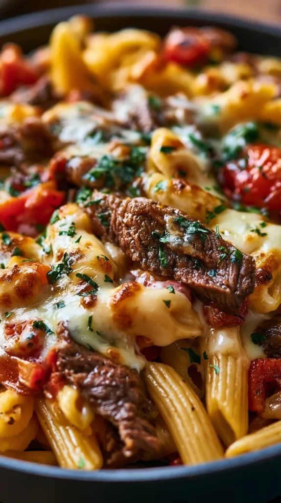 Philly Cheese Steak Pasta Recipe for Family Dinners