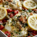 Mediterranean Fish Bake with Garlic and Tomatoes
