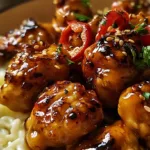 Sweet and Spicy Honey Pepper Chicken with Macaroni