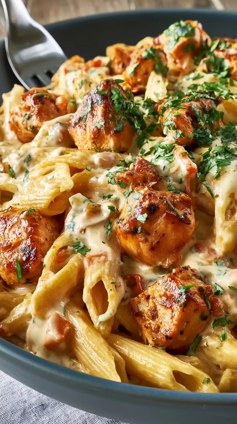 Southwest Chicken Alfredo with Penne