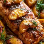 Bourbon Peach Roasted Salmon