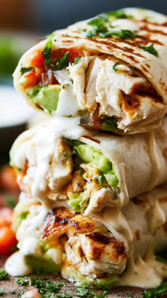 Chicken & Avocado Ranch Burritos Recipe