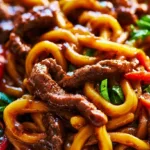 Easy Black Pepper Beef Udon