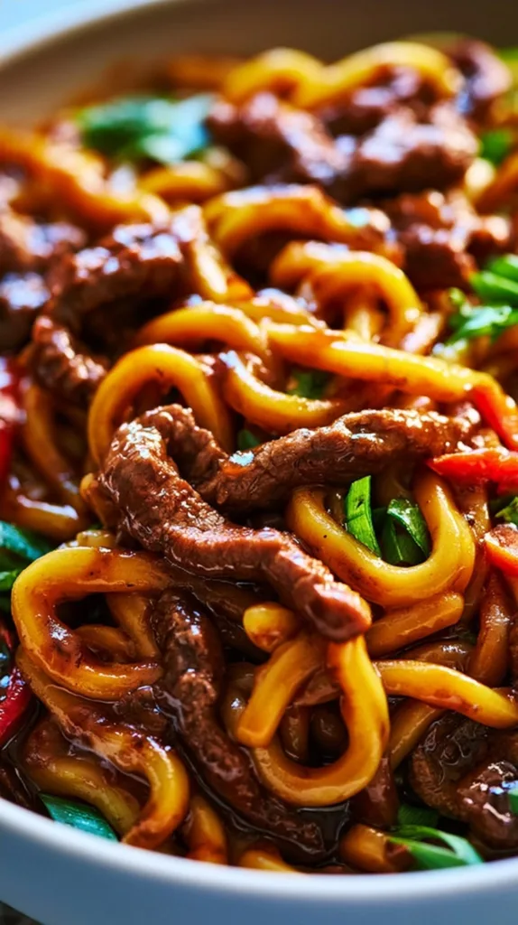 Easy Black Pepper Beef Udon
