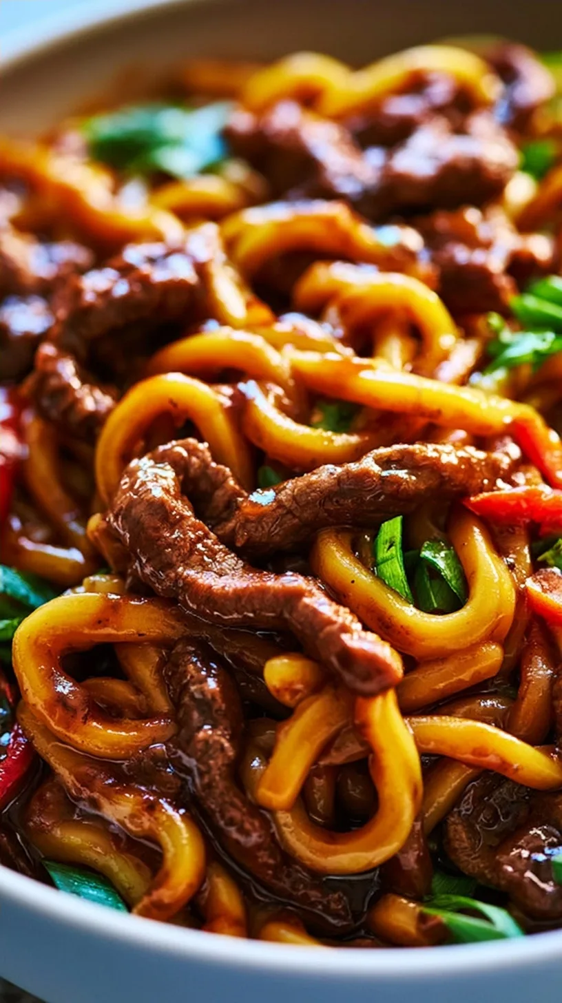 Easy Black Pepper Beef Udon