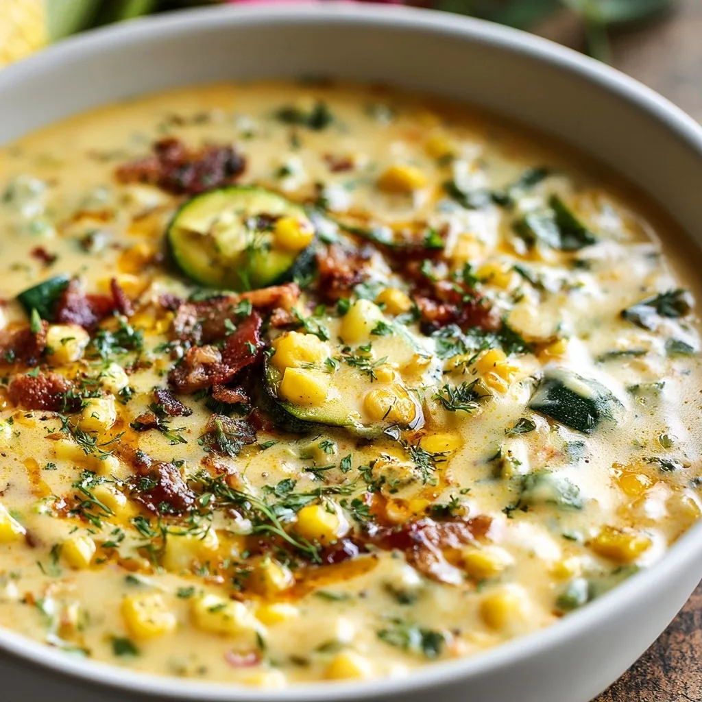 Summer Corn and Zucchini Chowder Recipe